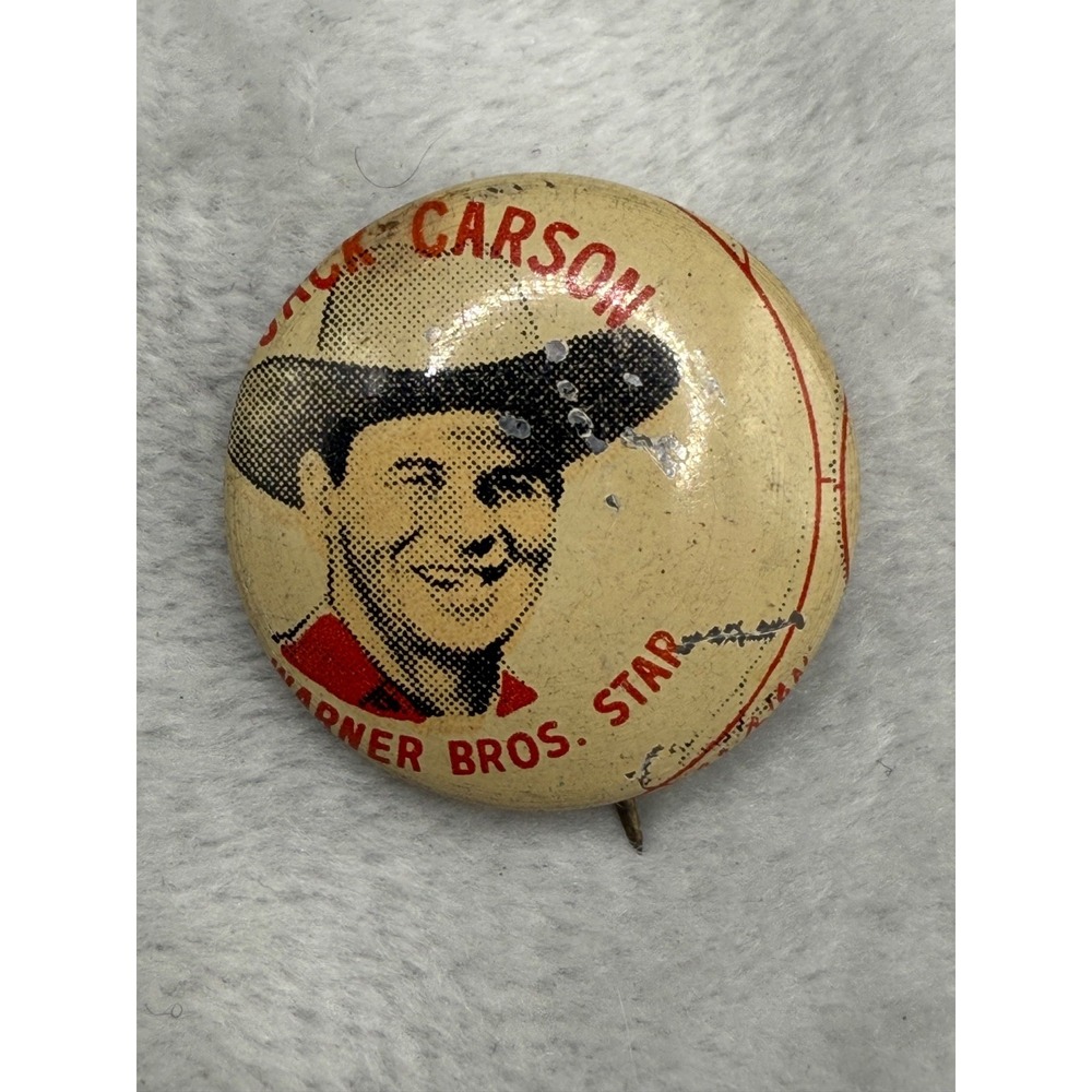 Vtg Cereal Toy Quaker Pin Jack Carson‎ Warner Bros. Star Miss Print Puffed Wheat